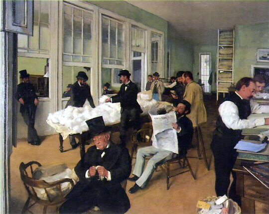 Edgar Degas "A cotton office in New Orleans" (1873).
