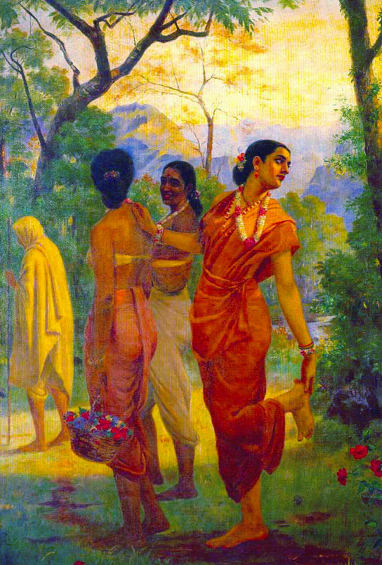 Raja Ravi Varma "Shakuntala columbia" (1870).