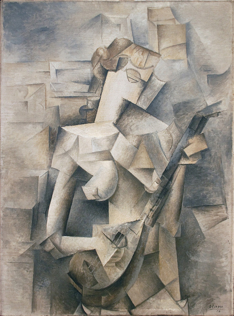 Pablo Picasso "Girl with Mandolin (Fannie Tellier)" (1910).